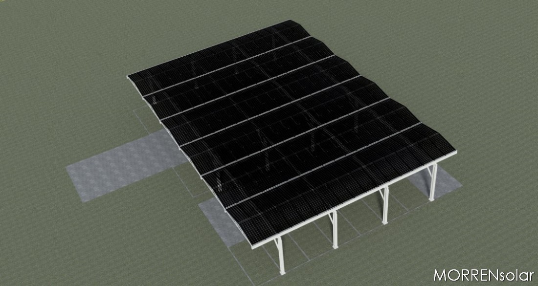 MORRENsolar - solar parking oost west